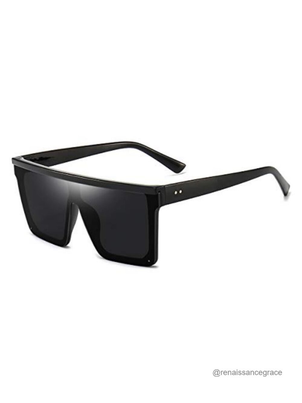 Oversized Flat Top Square Sunglasses UV400 Protection Retro Trendy Shades